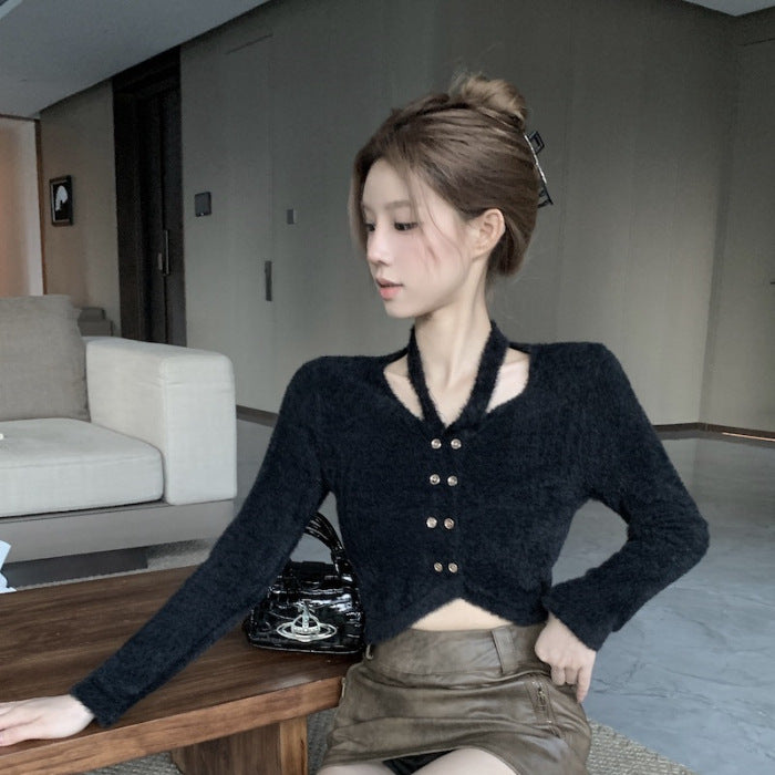 Knitted Cardigan Sweater Outer Tops Women