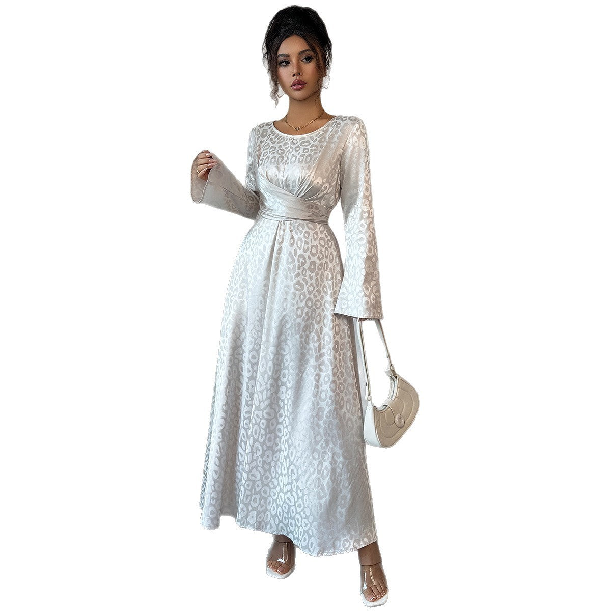 Long Sleeve High Waist Maxi Dress Women