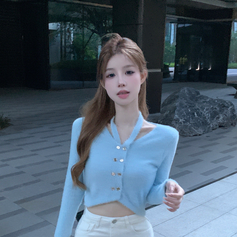 Knitted Cardigan Sweater Outer Tops Women