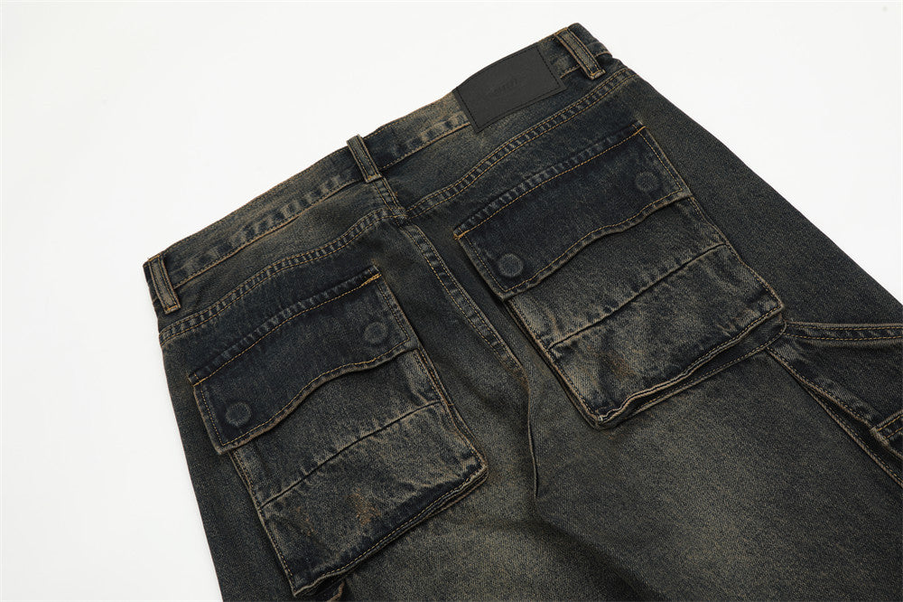 Multi-pocket Jeans Men's Loose Pants