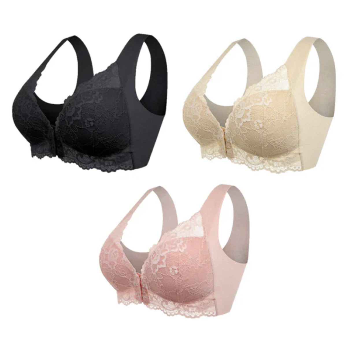 Plus Size Push Up Bras Breathable Women's Lace