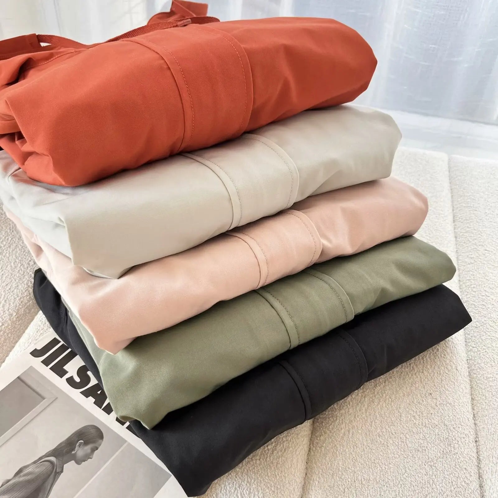 Women's Red Jacket Windproof Waterproof 2025 Casual Hooded Coat