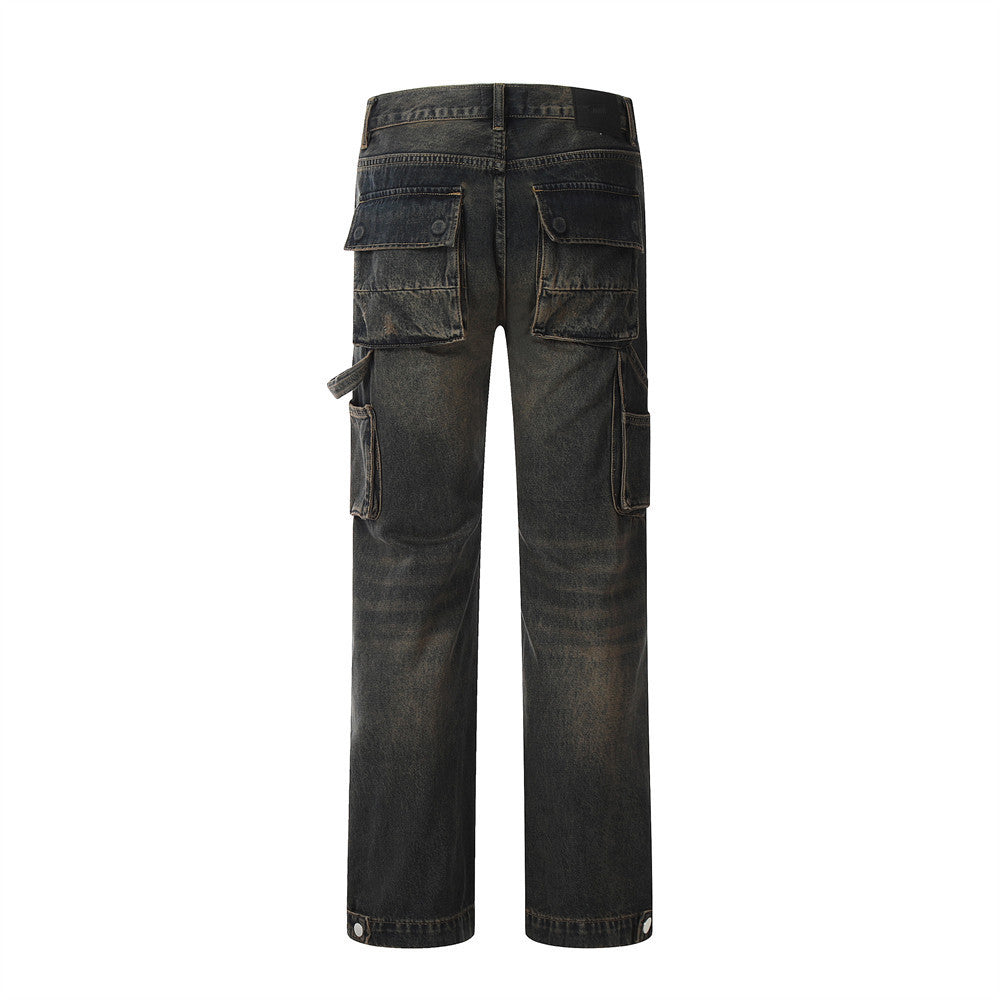 Multi-pocket Jeans Men's Loose Pants