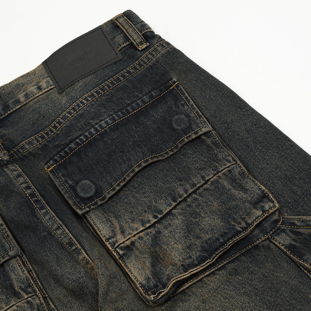 Multi-pocket Jeans Men's Loose Pants