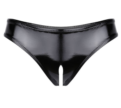 Sexy Lingerie Mini Panties Sexy Women's T-pants Patent Leather Thong