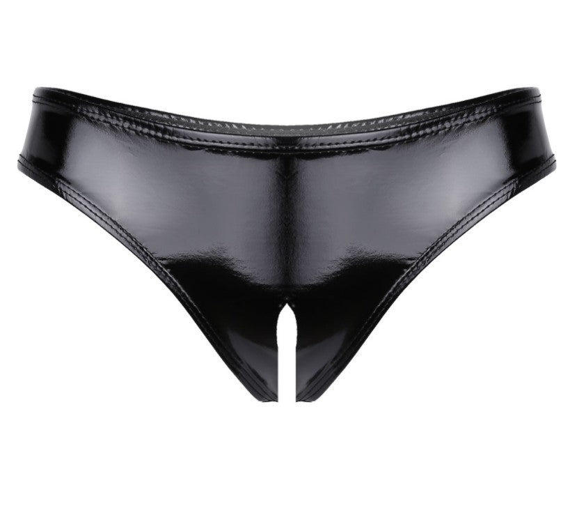 Sexy Lingerie Mini Panties Sexy Women's T-pants Patent Leather Thong