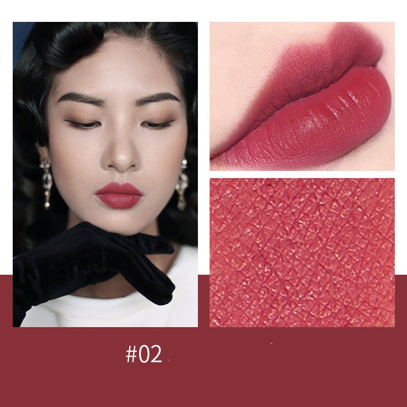 Slim-heeled Pipe Matte Velvet Lambskin Does Not Stick To The Cup And Does Not Fade Lip Gloss