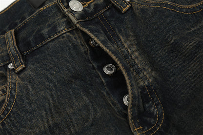 Multi-pocket Jeans Men's Loose Pants