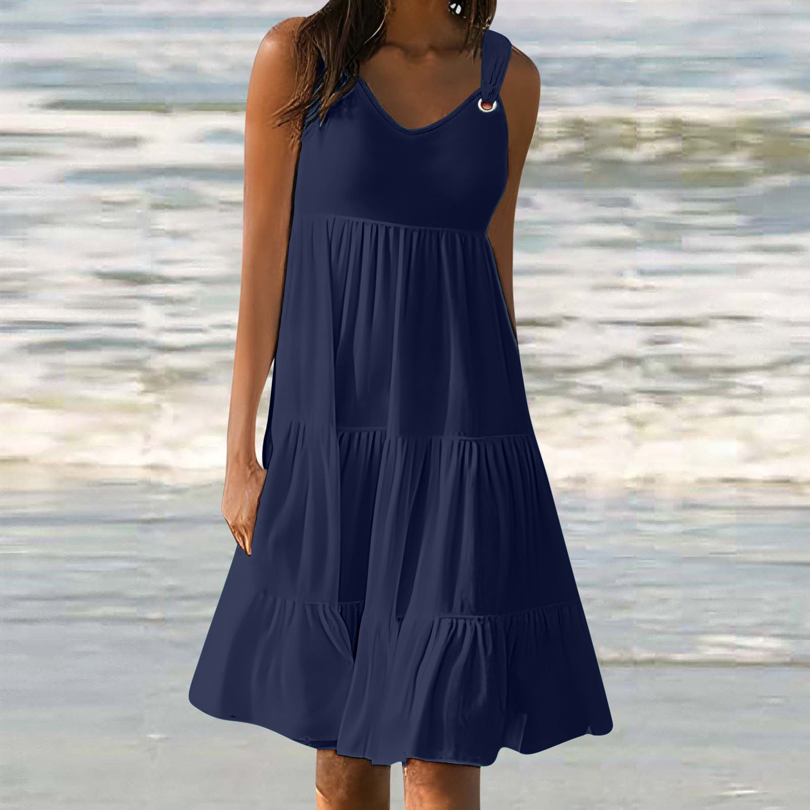 Casual Elegant Stitching Dress Women