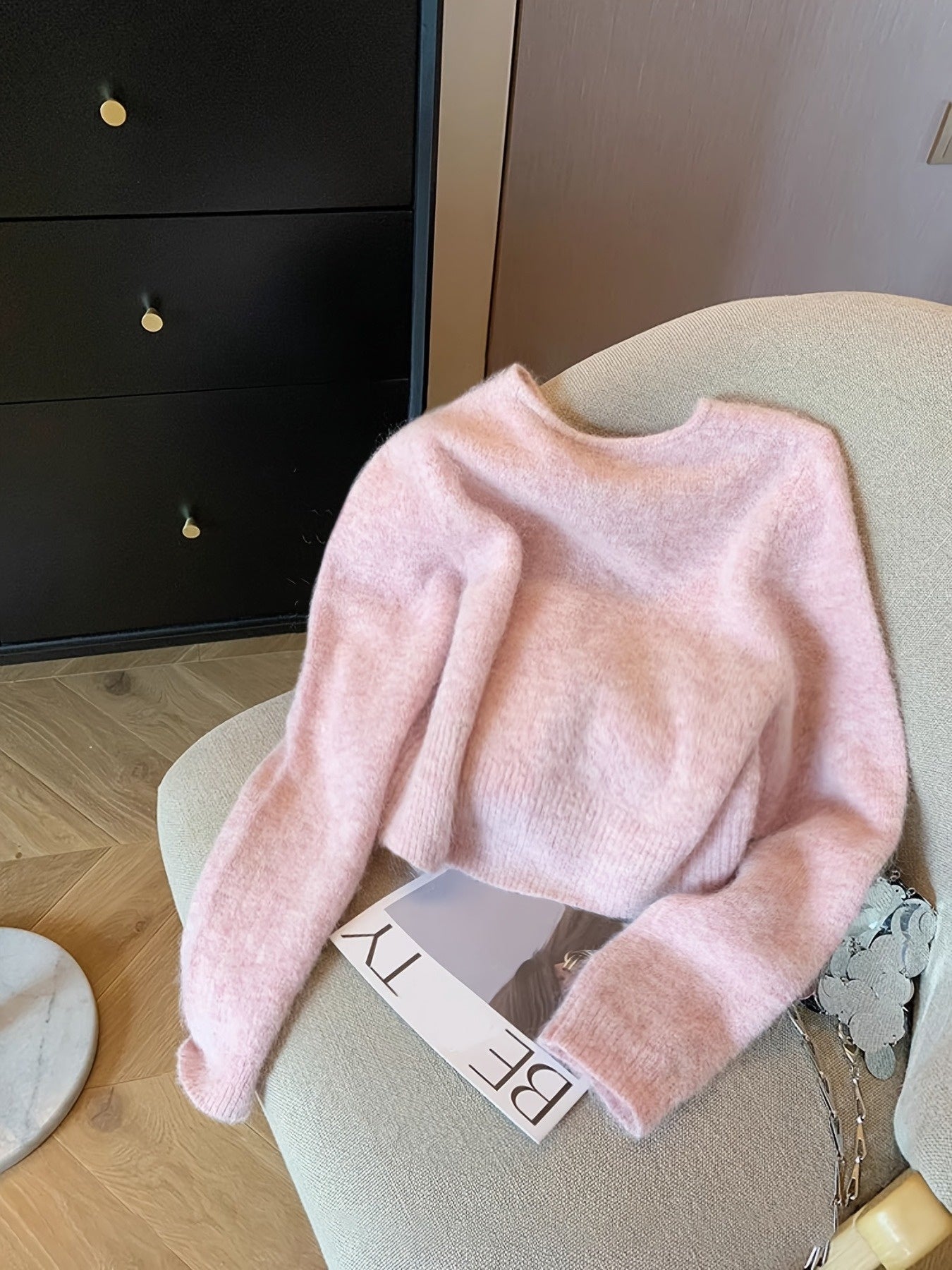 ELEGANTSUT Women'S French-Inspired V-Neck Cardigan - Soft Short Sleeve Open Front Sweater with Button Details, Chic Fall/Winter Layering Piece for Casual or Dressy Outfits, Cute Sweater, Cardigan For Women, Sweater For Women,