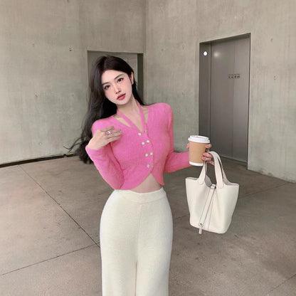 Knitted Cardigan Sweater Outer Tops Women