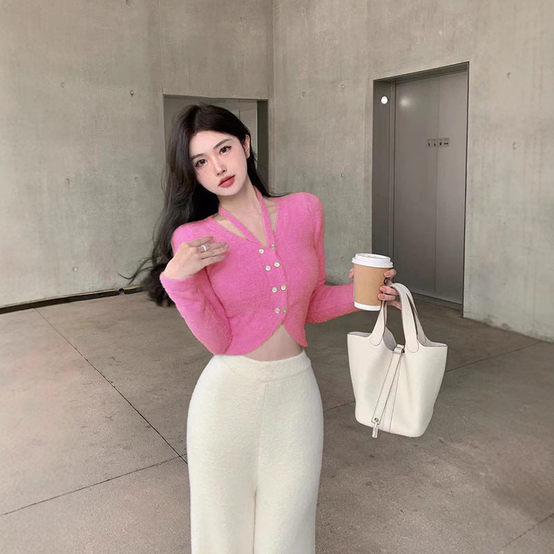 Knitted Cardigan Sweater Outer Tops Women