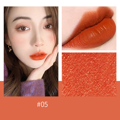 Slim-heeled Pipe Matte Velvet Lambskin Does Not Stick To The Cup And Does Not Fade Lip Gloss