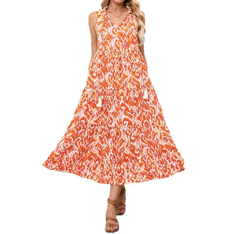 Fashionable Casual Sleeveless Dress Women