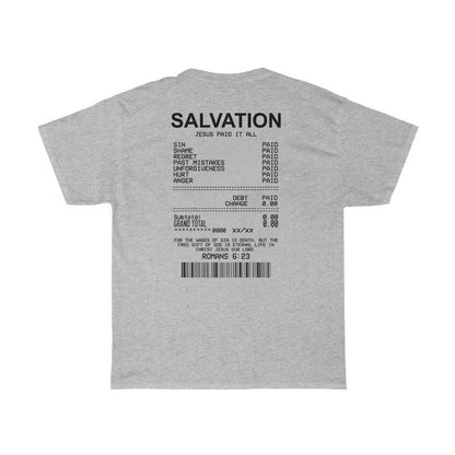 Women Salvation Back Print Bible Verse T-Shirts Oversized