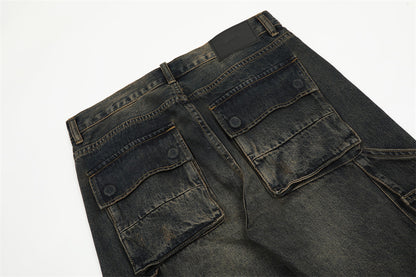 Multi-pocket Jeans Men's Loose Pants