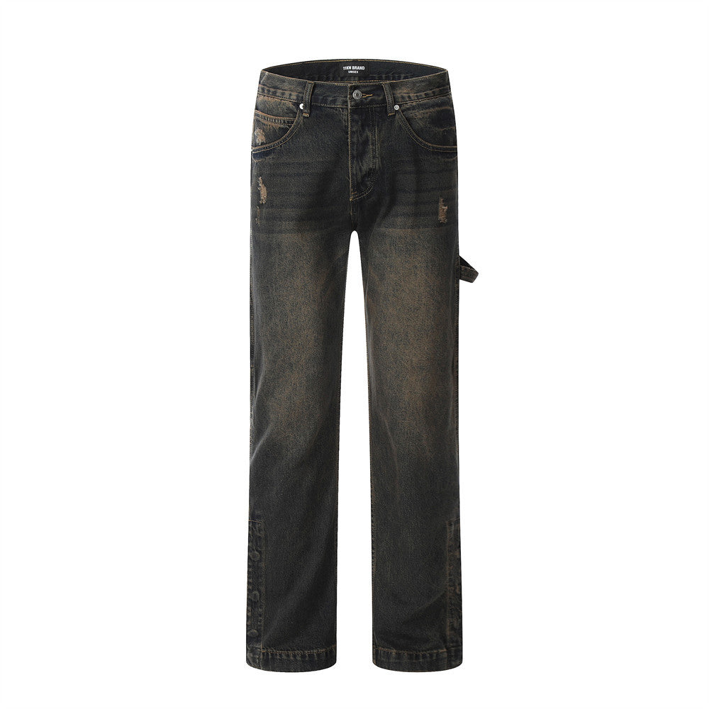Multi-pocket Jeans Men's Loose Pants