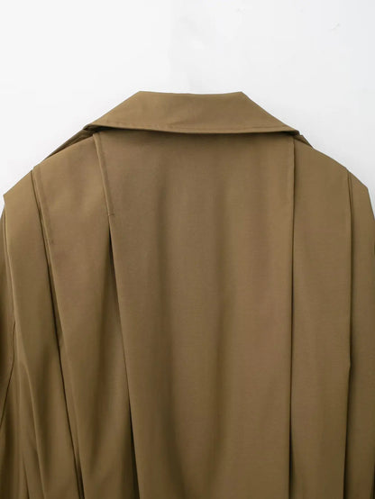 Women's Jacket 2025 New Women's Pleated Jacket Fashionable Hundreds of Women's Tops