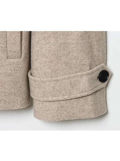 Women's Jackets 2025 Autumn Winter New Fashion Laple Long Sleeves Double-Breasted Jacket Female High Street Elegant New Coats