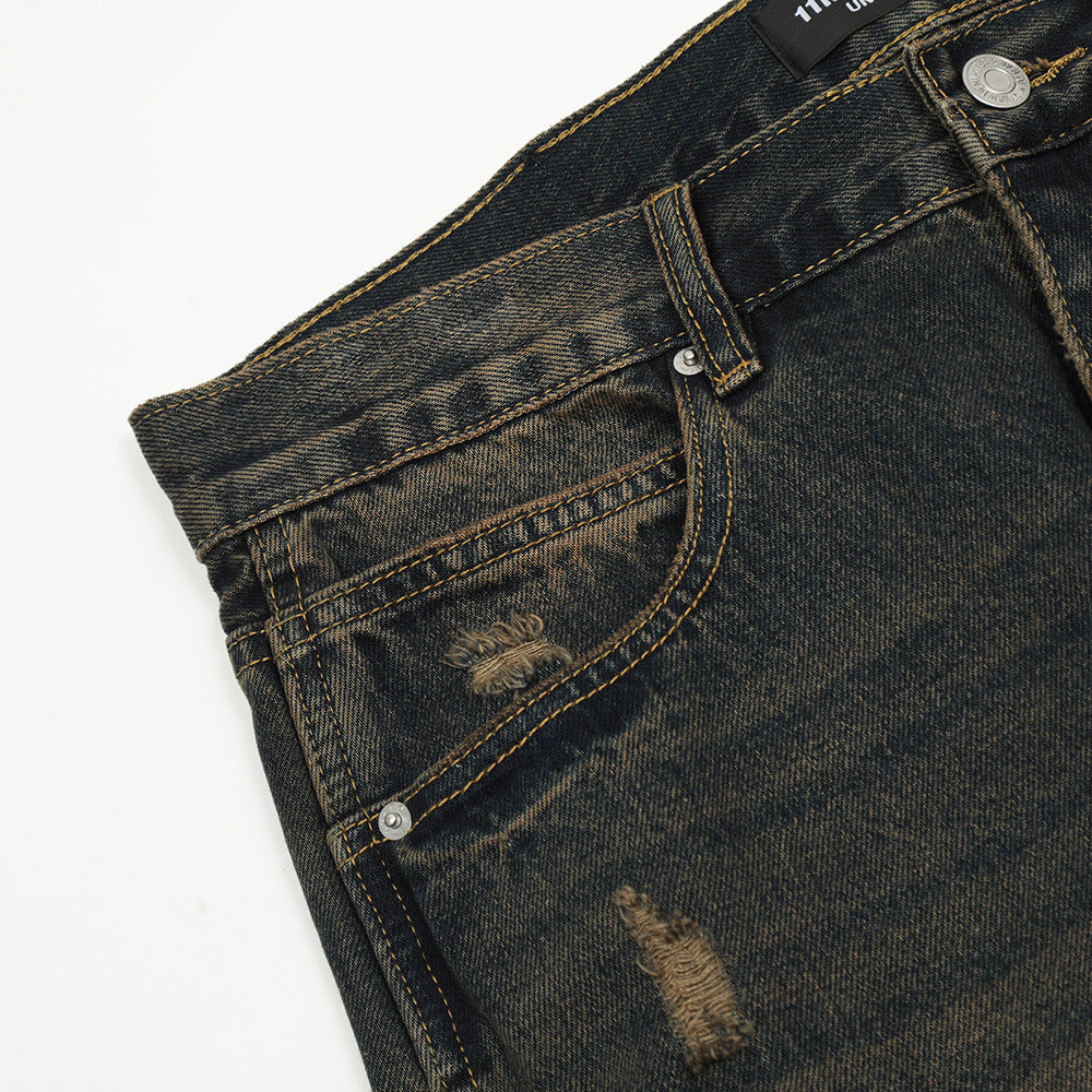 Multi-pocket Jeans Men's Loose Pants