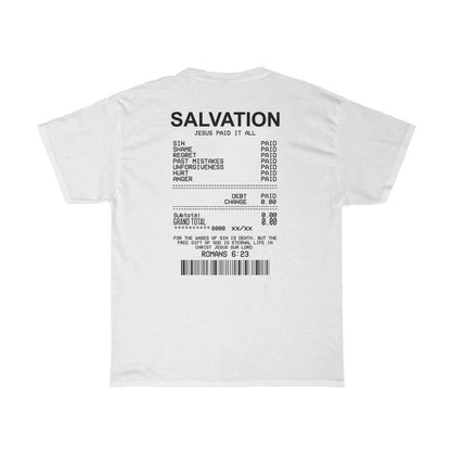 Women Salvation Back Print Bible Verse T-Shirts Oversized