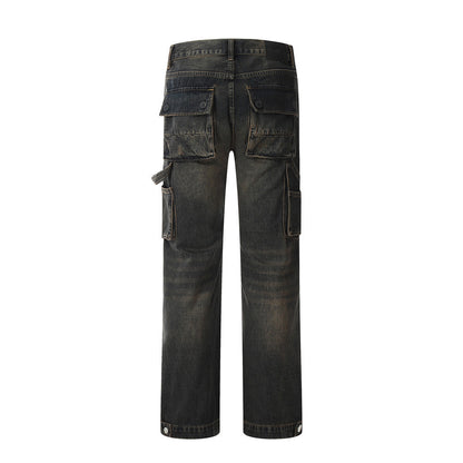 Multi-pocket Jeans Men's Loose Pants