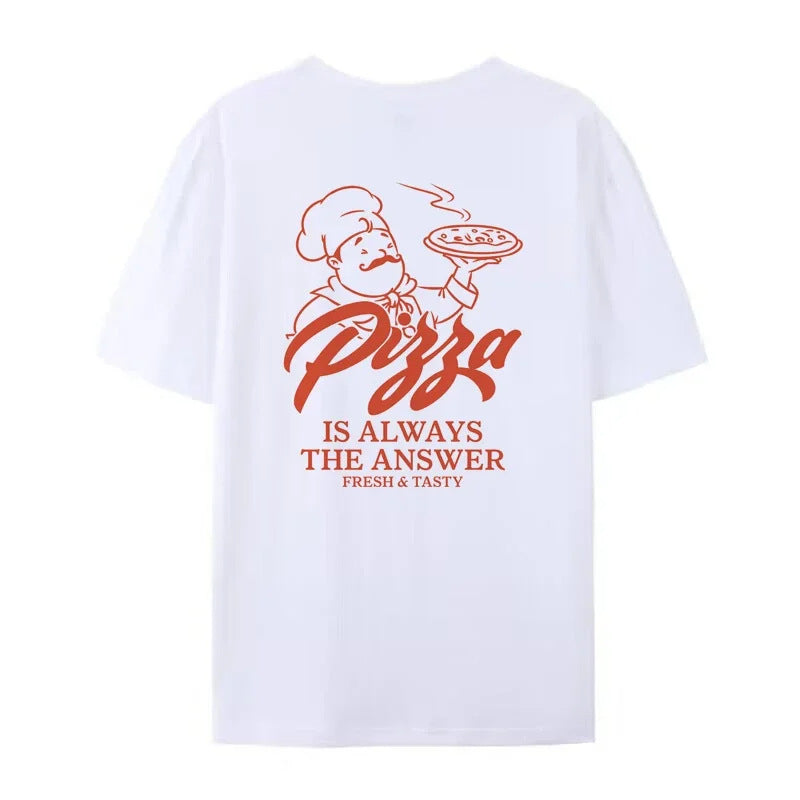 Women Retro Style Pizza Funny T-shirts