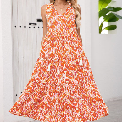 Fashionable Casual Sleeveless Dress Women