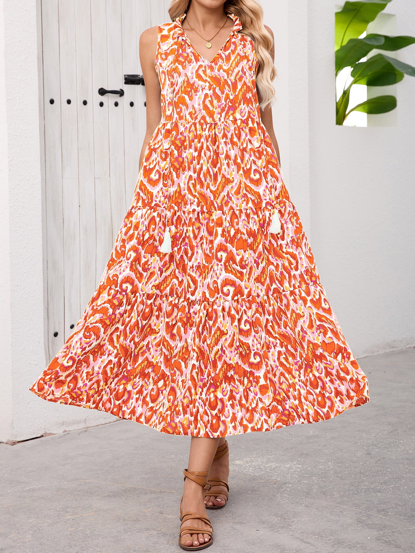 Fashionable Casual Sleeveless Dress Women