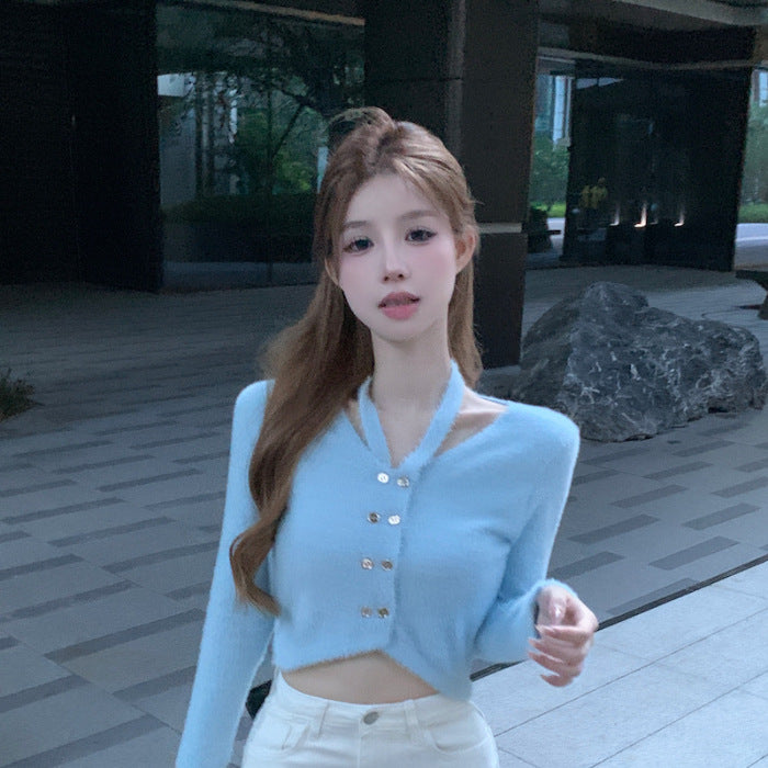 Knitted Cardigan Sweater Outer Tops Women